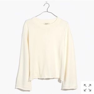 Madewell Cream Bellsleeve Sweatshirt size M